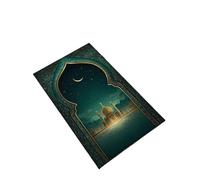 Ensemble de Tapis de prière antidérapant, Couverture de culte de Voyage en Plein air, Portable, Vert, Cadeaux du Ramadan, 1 pièce(SG200-7,Custom Contact us)
