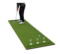Ensemble de tapis de putting de golf pour intérieur/extérieur - Tapis d'entraînement de golf et tapis d'écaillage avec pare-chocs pour arrière-cour et balcon - Parfait pour l'entraînement au swing et