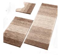 Ensemble de tapis de salle de bain super absorbant fabriqué en flanelle de neige ultra douce et polaire pelucheuse avec fond de teint antidérapant TPR (vin pétillant)