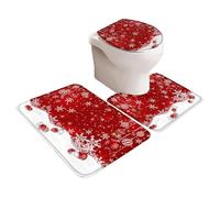 Ensemble De Tapis De Sol De Noël, Couverture De Toilettes De Vacances, Tapis Antidérapant Sur Le Thème De Noël, Design Inspiré De La Bande Dessinée, Pas De Nettoyage De Fouillis, Utilisation Poly