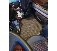 Ensemble de tapis de sol pour camion pour Mercedes ACTROS cabine étroite, 2,30 m de largeur, 17-18 cm de hauteur sous le tunnel moteur, AROCS ACTROS avec tiroir, tapis de sol en similicuir de haute