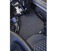 Ensemble de tapis de sol pour Mercedes ACTROS cabine étroite, 2,30 m de large, 17-18 cm de hauteur sous le tunnel moteur, AROCS ACTROS avec tiroir, tapis en similicuir de haute qualité (Noir avec
