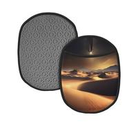 Ensemble de tapis d'isolation en silicone imprimé désert du Sahara pour table / tapis de four / barbecue de camping