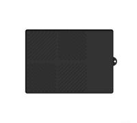 Ensemble de tapis en silicone pour barbecue avec tapis de drainage et d'isolation thermique, coussinets de protection pour la cuisine et la préparation des aliments (noir - C)