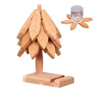 Ensemble de tapis isolants de table, dessous de plat pour plats chauds | Ensemble de dessous de plat Tree Design | Tapis isolant de dessous de verre de théières isolées, pour le nouvel an, noël, pâque