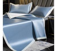 Ensemble de tapis rafraîchissant en soie glacée avec taies d'oreiller, lavable pour un confort estival dans un dortoir à la maison