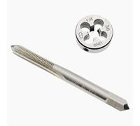 Ensemble de tarauds et filières 1/4-36 RH 1/4 x 36 filetage pour droitier, tarauds filetés 1/4 x 36 et matrice ronde, outil de poignée de machine à tarauds 1/4-36