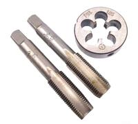 Ensemble de tarauds et filières HSS pour M14 x 1,25 mm, 3 pièces à filetage métrique avec cône et matrice, outils de filetage à droite en acier rapide