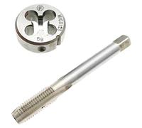 Ensemble de tarauds et filières M10 x 1,25 pour droitier M10 x 1,25 - Outil de filetage M10 x 1,25 - Filetage M10 x 1,25 - Taraud et matrice ronde RH