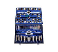 Ensemble de tarauds forage 86 pièces ensemble et matrices métriques outils ileter la main acier tungstène réglable avec mallette rangement Pour débutants (bricolage)