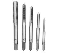 Ensemble de Tarauds HSS, 5 Pièces M3-M8, Fraises à Fileter Manuelles en Acier Haute Vitesse, Argent, pour Machines-Outils