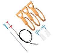Ensemble de tarières de vidange multifonction pour les blocages de graisse capillaire, construction haute résistance, rangement facile, 25 à 50 mm, compatibilité de tuyau multi-scènes, déboucheur de