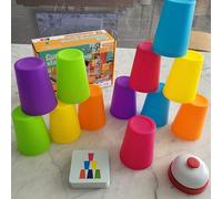 Ensemble De Tasse D'empilement Coloré | Toys Expérimentés pour Empiler La Tasse De Nidification Empilable Interactive | pour Améliorer Les Habiletés Motrices Fines | 20,5 X 14,5 X 7,5 Cm