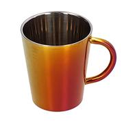 Ensemble de Tasses à Café 300ml Tasse à Eau Double Couche avec Poignée Peu Tasse Isolée Par Café en Acier Inoxydable pour les Fêtes de Famille les Mariages les Banquets et les Activités Plei(B)