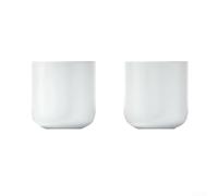 Ensemble de tasses à café avec performance isolée pour expresso chaud, latte glacé et infusion froide tout en conservant la vision (blanc)