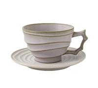 Ensemble de tasses à café et d'assiettes japonaises rétro,créatives de 300 ml tasse à thé de l'après-midi for le petit-déjeuner et un usage quotidien, for le bureau et la maison