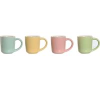 Ensemble de tasses à café Home ESPRIT Jaune Bleu Vert Rose Porcelaine 90 ml 4 pièces