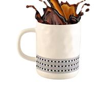 Ensemble de tasses à cappuccino avec cuillère et poignée - Cadeau pour l'UFF - Tasse à café en céramique strass - Tasse à thé multifonction 300 ml - Tasse en céramique pour salon et lait