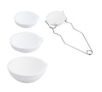 Ensemble De Tasses À Creuset En Céramique, 1 Pince Fouet, Poignée Avec 4 Creusets Quartz Fondants, Vaisselle