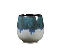 Ensemble de tasses à expresso en céramique avec four de 143,7 g - Tasse à thé japonaise - Tasse créative Potbelly Bleu - Lot unique de 100 ml - 101-200 ml