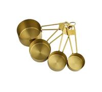 Ensemble de tasses à mesurer gigognes en acier inoxydable doré, ustensiles cuisine, mesures précises, essentiel for la cuisson et pâtisserie pour Liquides et Solides