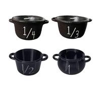 Ensemble de tasses à mesurer pour sorcières enchanteurs - Outil de cuisson pour décorations de fête et cadeau effrayant - Chaudron de sorcière d'Halloween