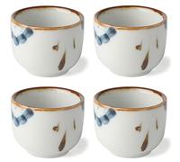 Ensemble de tasses à saké japonaises en céramique - Petites tasses à thé (blanc)