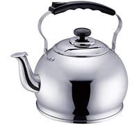 Ensemble de tasses à thé et à café en acier inoxydable 304 avec sifflet pour induction, cuisinière à gaz, bouilloire de 5 L, tasse à thé et soucoupe à fond épais