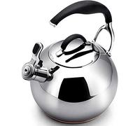 Ensemble de tasses à thé et café en acier inoxydable 304 avec sifflet, bouilloire à gaz, cuisinière à induction, bouilloire universelle de 3,2 l et soucoupe