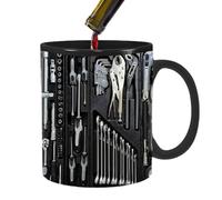 Ensemble de tasses de boîte à outils de mécanicien - Tasse à café noire en céramique, nouveau genre de boîte à outils | Tasse de mécanicien amusante, grande capacité, thé et pour whisky, biche