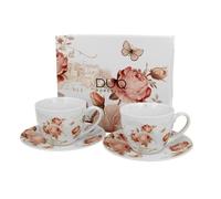 Ensemble de tasses et soucoupes Art Nouveau