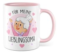 Ensemble de tasses pour grands-parents - Cadeau pour votre soma préférée et grand-père préférée - Tasse à café 330 ml en céramique - Petit-fils, famille, grand-mère, grand-père, petite-fille