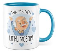 Ensemble de tasses pour grands-parents - Cadeau pour votre soma préférée et grand-père préférée - Tasse à café 330 ml en céramique - Petit-fils, famille, grand-mère, grand-père, petite-fille