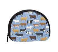 Ensemble de taureaux et de Vaches, Animaux de Ferme, bétail, mammifère, Petit Sac de Rangement pour Serviettes hygiéniques, Porte-Monnaie pour cosmétiques et Femmes
