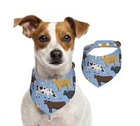 Ensemble de taureaux et de Vaches, Animaux de Ferme, bovins, mammifères,Bandanas pour Chien, écharpe en Coton, Bavoirs réglables pour Animaux de Compagnie,S