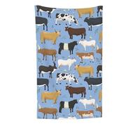 Ensemble de taureaux et de Vaches, Animaux de Ferme, bovins, mammifères,Jeté de canapé, Couverture Chaude en Peluche pour la literie et Les Voyages, 76 x 127 cm