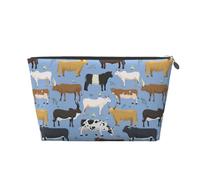 Ensemble de taureaux et de Vaches, Animaux de Ferme, mammifères bovins, Trousse de Toilette Trousse de Maquillage Sac à cosmétiques Trousse de Toilette de Voyage Portable