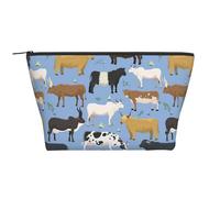 Ensemble de taureaux et de Vaches, Animaux de Ferme, mammifères bovins, Trousse de Toilette Trousse de Maquillage Sac à cosmétiques Trousse de Toilette de Voyage Portable