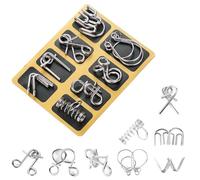 Ensemble De Teaser De Cerveau Logique De Puzzle en Métal - 8pack Metal Cerveau Teaser Puzzles Jouet, Anneau M-Etal I Q Puzzles Ring Toys, Jeux Difficiles pour La Fête Favor Kids Adults Challenge