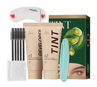 Ensemble de teintes à sourcils, kit de couleur de cils - Tint de cils imperméables à sec rapidement durable | Dye de sourcils semi-permanentes, outil de maquillage de couleur
