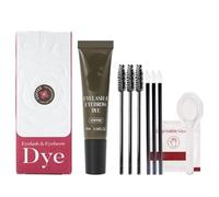 Ensemble de teinture pour sourcils anti-bavures, routine beauté noir/café/marron, compact et facile à voyager/résultat durable pour la maison, les rendez-vous, les voyages, l'hôtel, les réunions de