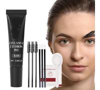 Ensemble de teinture pour sourcils anti-bavures, routine beauté noir/café/marron, compact et facile à voyager/résultat durable pour la maison, les rendez-vous, les voyages, l'hôtel, les réunions de