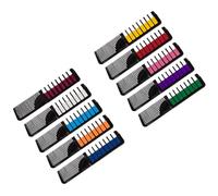 Ensemble de teinture vibrante longue durée pour cheveux - Formule de base végétale - Peigne à craie pour la rétention de la couleur du cuir chevelu sensible - 6/10 couleurs