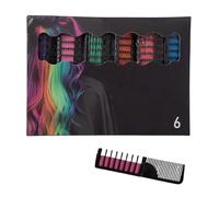 Ensemble de teinture vibrante longue durée pour cheveux - Formule de base végétale - Peigne à craie pour la rétention de la couleur du cuir chevelu sensible - 6/10 couleurs