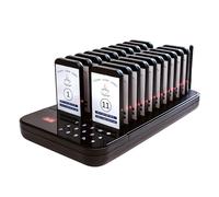 Ensemble de téléavertisseur Client sans Fil, buzzers d'appel de Restaurant étanches à l'huile avec Trois Modes d'alerte, kit de bip de réception Longue Distance pour la Gestion des Services de café