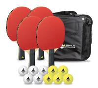 Ensemble de tennis de table JOOLA Quattro 4 raquettes TT 10 balles sac...