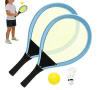Ensemble de tennis pour | Lot de 2 raquettes de tennis avec balle E | Volants de badminton pour , jeux de jardin pour , jeu de camping