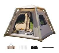 Ensemble de tentes gonflables, tentes de Camping gonflables avec Pompe électrique, Tapis imperméable, Couverture de Pique-Nique, Matelas Gonflable Double, Installation Facile, Tente de Camping avec