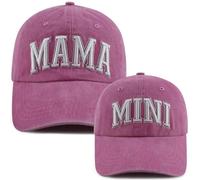 Ensemble de Tenues Assorties pour mère et Fille, Chapeaux Amusants brodés, Casquette de Baseball réglable en Coton pour mère et Fils - Cadeaux pour fête des mères, Noël et Anniversaires