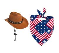 Ensemble de tenues d'oies patriotiques, vêtements d'oies du 4 juillet | Outfit pour animaux de drapeau de jardin | Décorations de vacances Accessoires de costume de fête extérieure de porche d